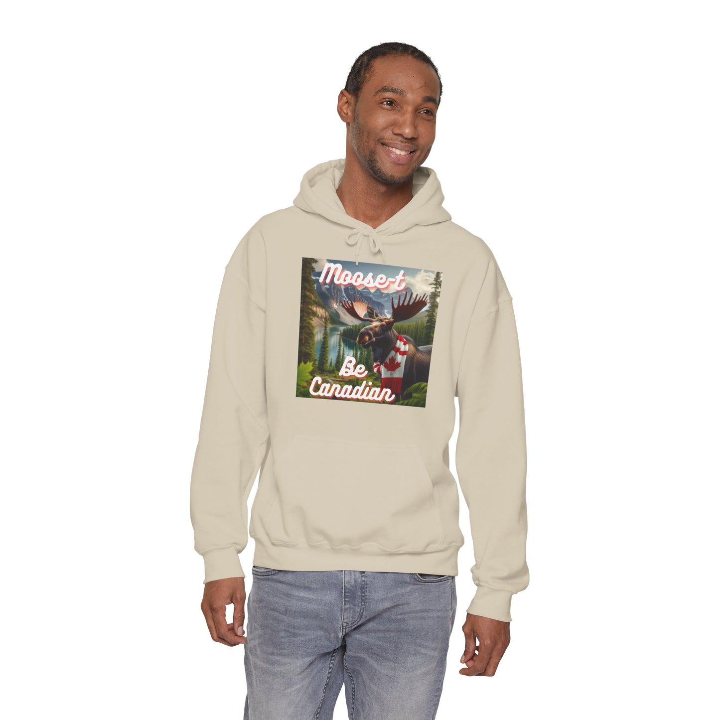 Moose-t Be Canadian Hoodie - Cozy Sweatshirt, Perfect for Outdoors, Gifts for Nature Lovers, Canada Day, Animal Lovers, Eco-Friendly Fashion
