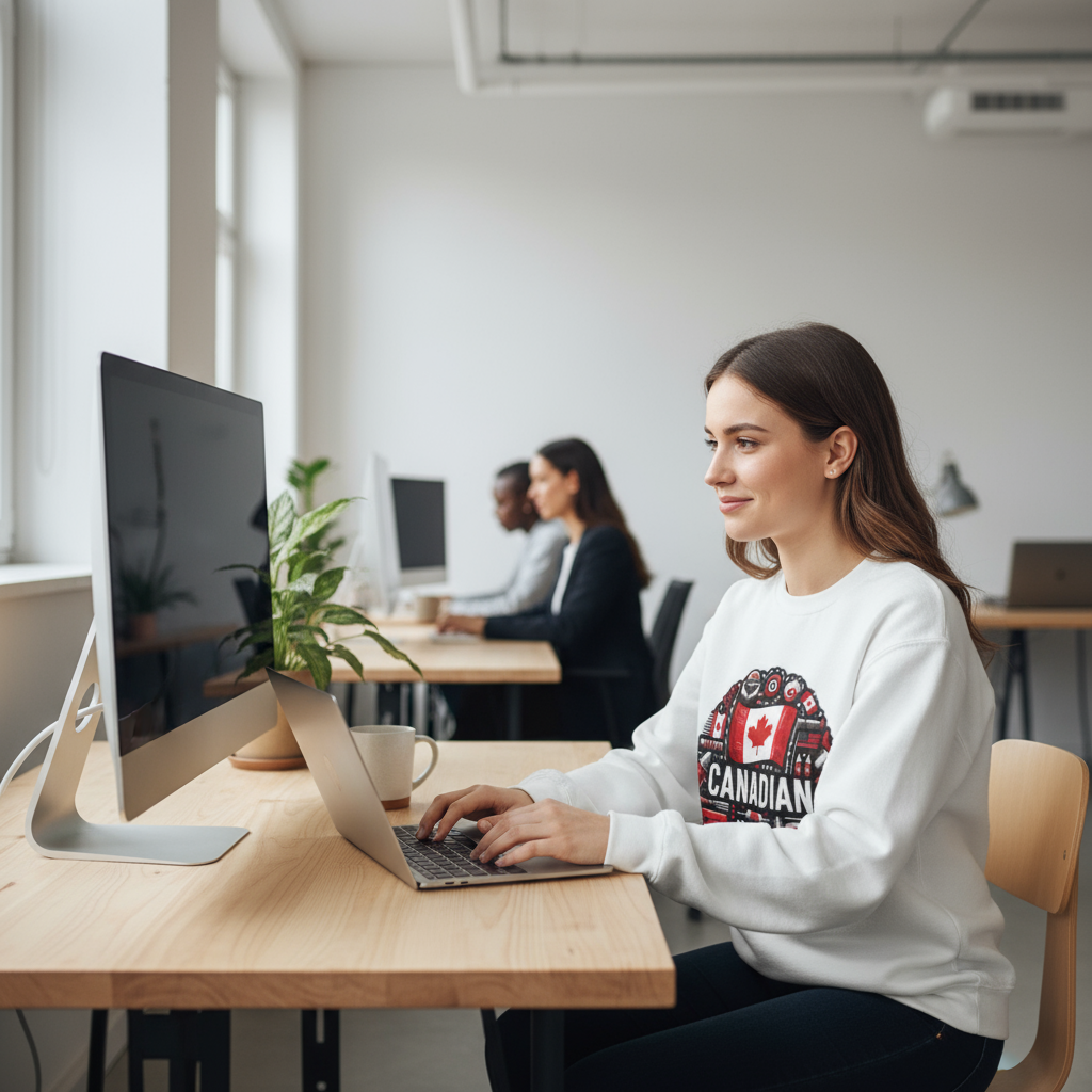 Canadian Pride Crewneck Sweatshirt, Unisex Maple Leaf Sweatshirt, True Strong North Sweatshirt, Canada Day Gift, Cozy Canadian Apparel